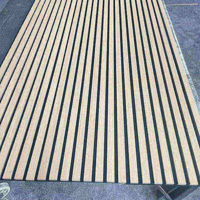 Grille Style Fluted Soundproof Polyester Fiber Wall Panelling for Noise Reduction
