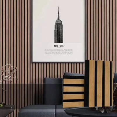 100% Polyester Wooden Acoustic Board for Household Resonance Sound Absorption Grade -