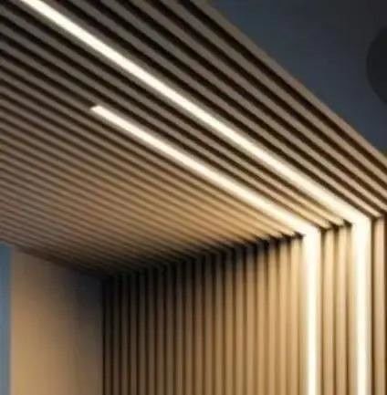 Medium Weight Nonwoven Wooden Slatted Decorative Acoustic Wall Panel for Soundproofing